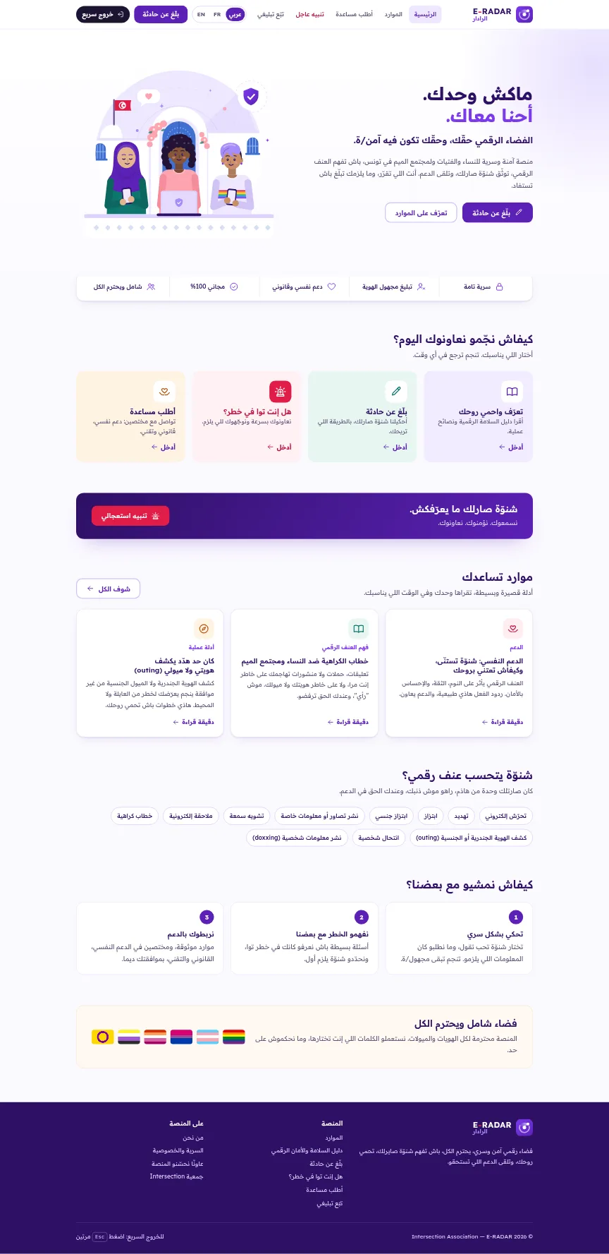 لقطة شاشة من الرادار E-RADAR
